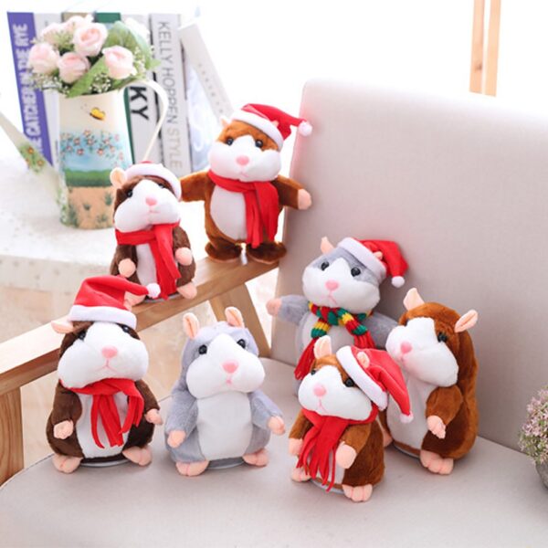 New Talking Hamster Mouse Pet Christmas Toy Speak Talking Sound Record Hamster Educational Plush Toy for 5