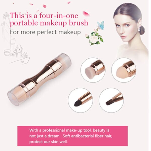 ʻAʻohe Logo 4 In 1 Nā Palaki Make-Up Foundation Eyebrow Shadow Eyeliner Blush Powder Brush Cosmetic Concealer 2