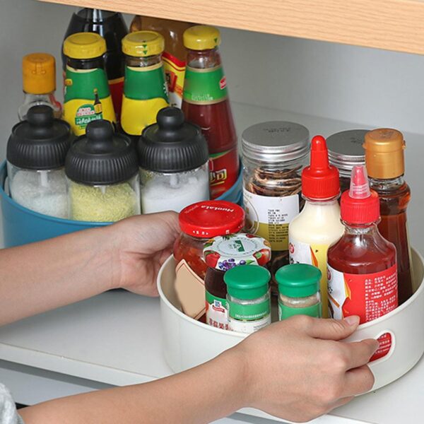 Refrigerator Storage Box Multifunctional Spice Rack Rotatable Countertop Cosmetic Storage Box Convenient And Environmentally 2