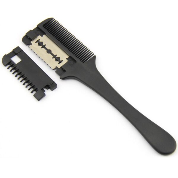 Sale Trimmer Black Handle 1PC New Hair Razor Cutting Thinning Comb With Blades DIY Hair Care 11