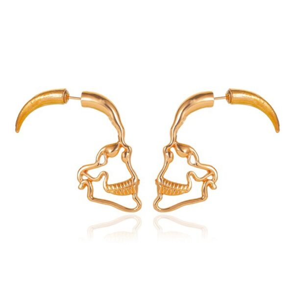 Skeleton Earrings Hollow Punk Retro Skull Earrings for Women Halloween LXH 1