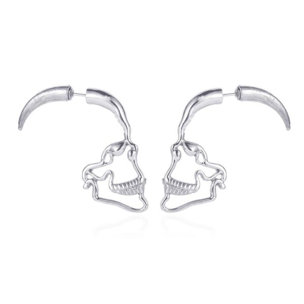 Skeleton Earrings Hollow Punk Retro Skull Earrings for Women Halloween LXH 2