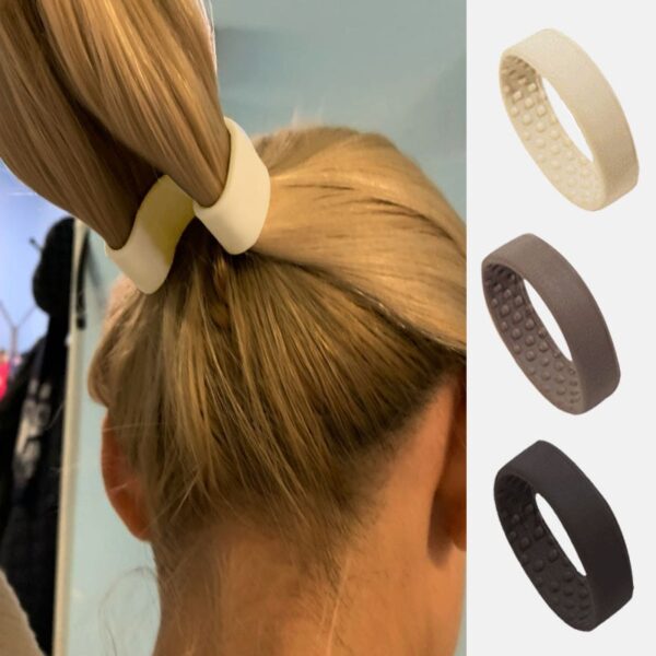 Woman Ponytail Holder Hair Tie Foldable Hair scrunchies Silicone Stationarity Elastic Hair Band ອຸປະກອນແຕ່ງຜົມງ່າຍໆ