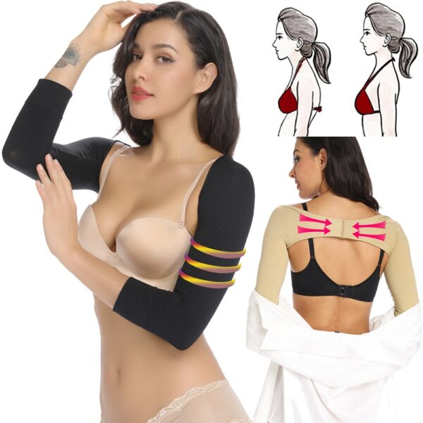 Women Arm Shaper Back Shoulder Corrector Slimming Underwear Shaper Humpback Posture Corrector Arm Control Shapewear One