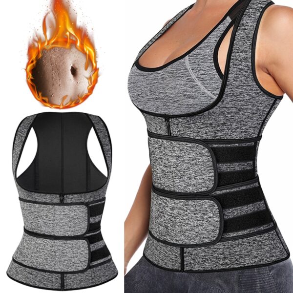 Women Waist Trainer Vest Neoprene Body Shaper Sauna Sweat Suit Slimming Sheath Fitness Workout Corset Top