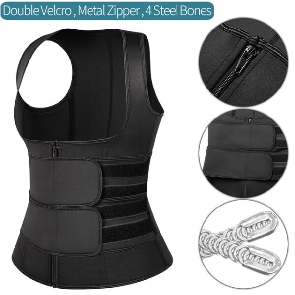 Women Waist Trainer Vest Neoprene Body Shaper Sauna Sweat Suit Slimming Sheath Fitness Workout Corset