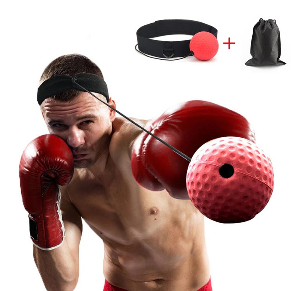 Boxing Training Fight Ball Head Band Reflex Speed Punch Combat Muscle Exercise 