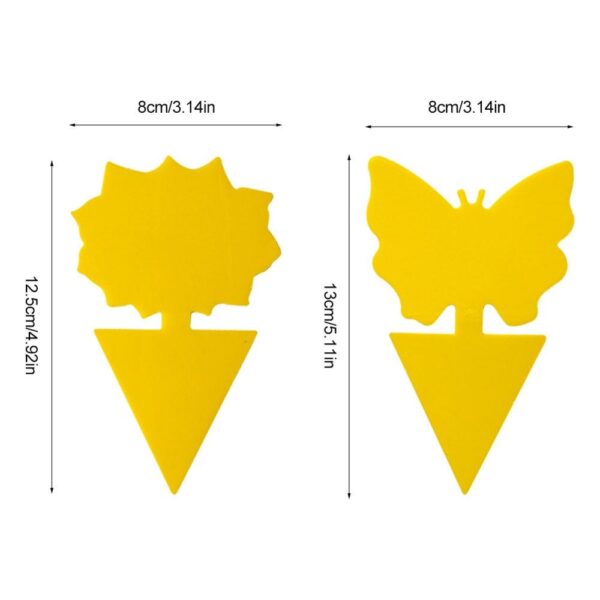 Yellow Butterfly Shape Double sided Sticky Board Plant Flowers and Vegetables Mosquito Flies Trap Board Insect 5