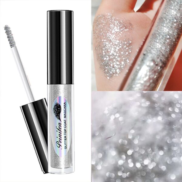 diamond glitter mascara quick dry water drop makeup long lasting waterproof curling thick shiny eyelash mascara 1