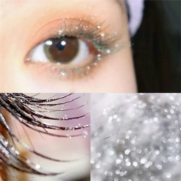 diamantglitter mascara snabbtorkande vattendroppsmakeup långvarig vattentät curling tjock glänsande ögonfransmascara 2