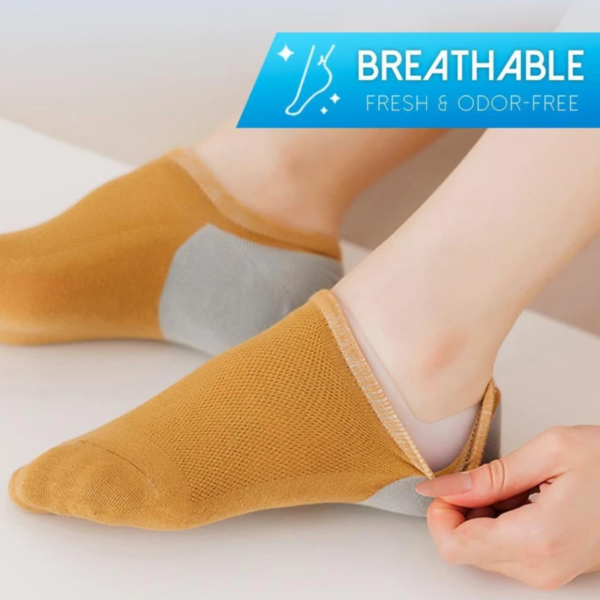 1 คู่ปกปิด Footbed Enhancers ที่มองไม่เห็นความสูงเพิ่ม Insoles ซิลิโคน Foot Lift Pads ชุดถุงเท้า 5