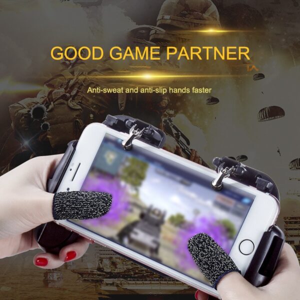 1 Pair L1 R1 Onye na-ahụ maka egwuregwu mkpanaka mkpịsị aka aka Sleeve Touch Trigger maka Fortnite PUBG Mobile 1