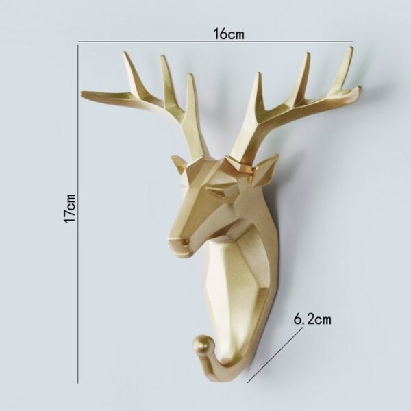 1Pc Nòdik Animal pandye manto Hook Punch gratis Deer Head kle Hanger Depo Kay 12.jpg 640x640 12