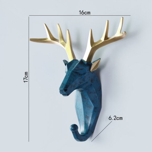 1Pc Nordic Animal Hanging Coat Hook Wall Punch free Deer Head Key Hanger Home Storage 13.jpg 640x640 13