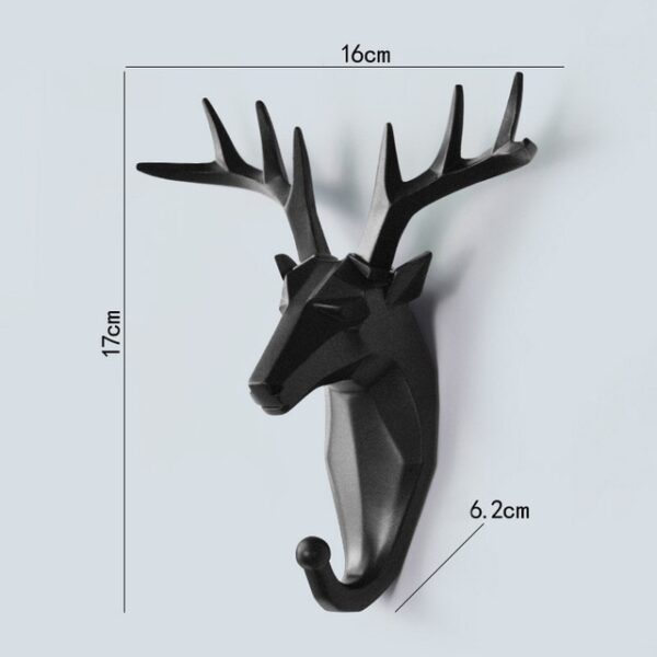 1Pc Nordic Animal Hanging Coat Hook Wall Punch free Deer Head Key Hanger Home Storage 14.jpg 640x640 14