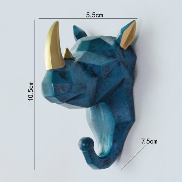 1Pc Nordic Animal Hanging Coat Hook Wall Punch free Deer Head Key Hanger Home Storage 3.jpg 640x640 3