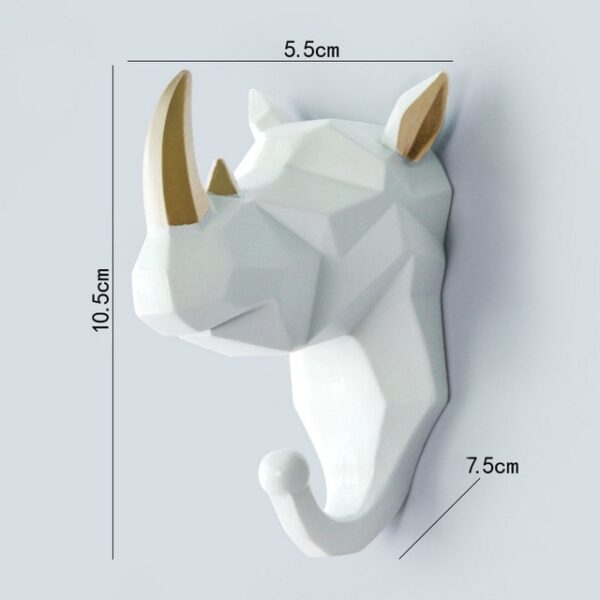 1Pc Nordic Animal Hanging Coat Hook Wall Punch free Deer Head Key Hanger Home Storage 9.jpg 640x640 9