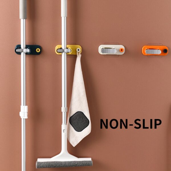 1 pz 4 colori ABS TPR porta mop organizzatore per il bagno rack multifunzione per la casa impermeabile montato a parete