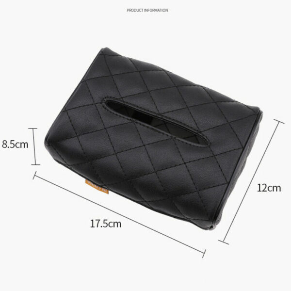 2020 New Universal PU Leather Car Tissue Box Cover Napkin Paper Holder Sun Visor Towel Organizer 4