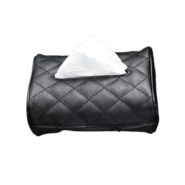 2020 New Universal PU Leather Car Tissue Box Cover Napkin Paper Holder Sun Visor Towel