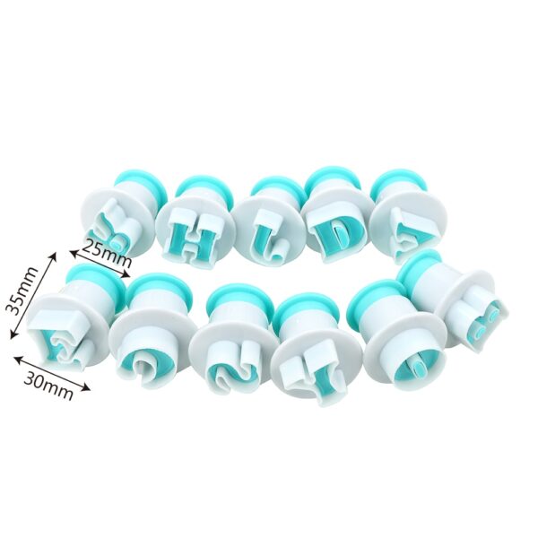26 pcs set Capital Letters Fondant Cake Mold Cookie Mould 10 Plastic Plunger Cutter Upper Lowercase 1