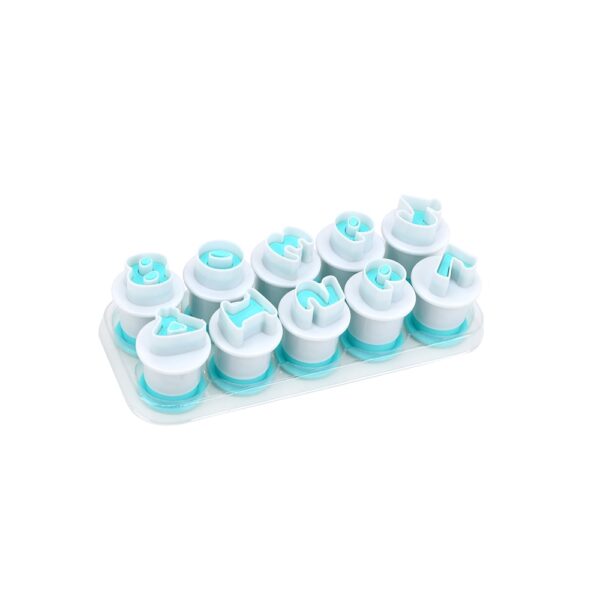 26 pcs set Capital Letters Fondant Cake Mold Cookie Mould 10 Plastic Plunger Cutter Upper Lowercase 2