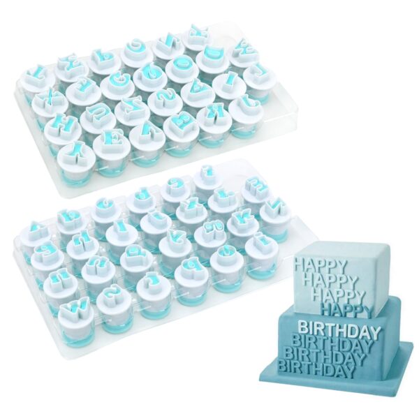 26 件套大写字母软糖蛋糕模具饼干模具 10 塑料柱塞切割器大写小写 5
