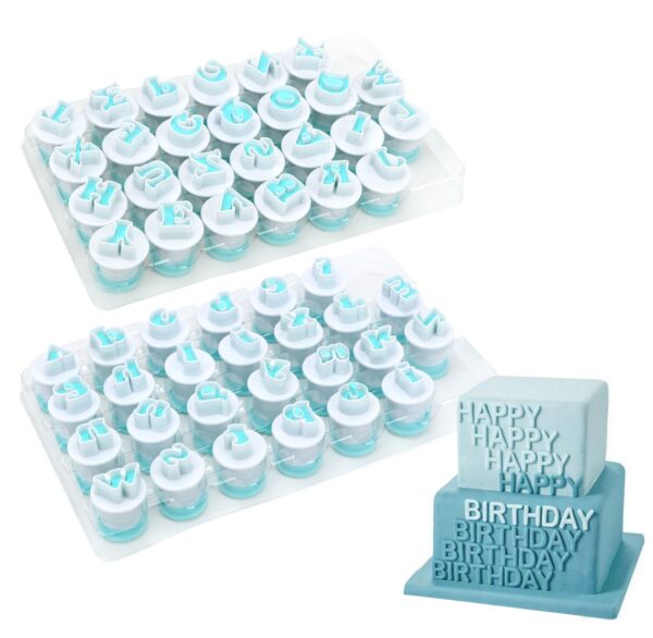 26 pcs sett Ittri Kapitali Fondant Cake Mold Cookie Mold 10 Plastic Plunger Cutter Upper Lowercase 5