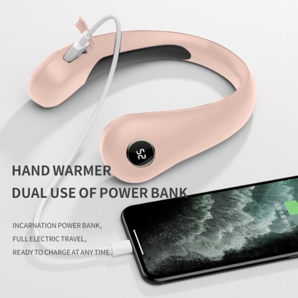 Calentador 3 en 1, calentador de manos, banco de energía, recargable por USB, práctico protector de cuello, bolsillo Mini 3