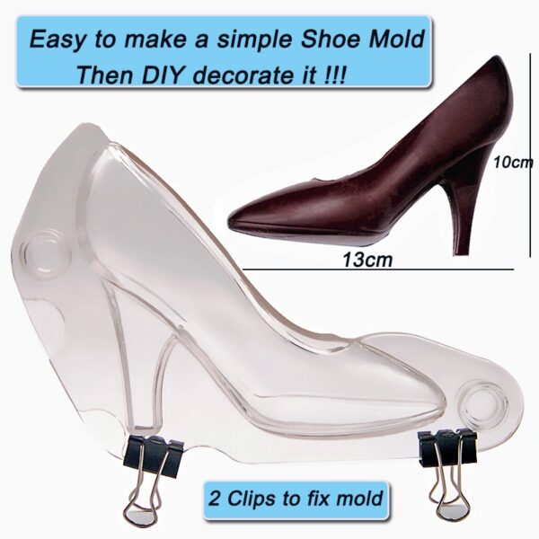 3D Chocolate Mold High Heel Shoes Swan Candy Sugar Paste Molds Cake Decorating Tools for Home 2