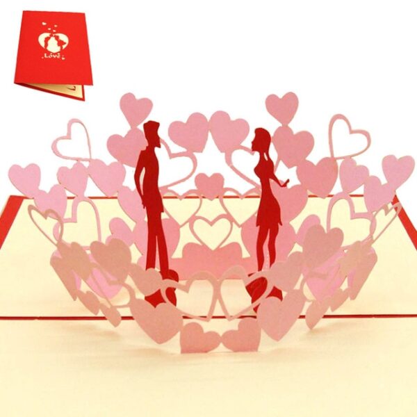 3D Pop UP Targetes de regal de Sant Valentí Postal Regal Invitació de noces Targetes de felicitació Aniversari per a ella especialment 3.jpg 640x640 3