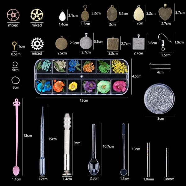 3D Transparent Epoxy resin mold kits Epoxy Casting Molds Tools Set Silicone UV Jewelry DIY Craft 3