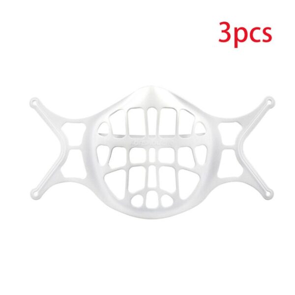 3pcs 3D 입 마스크 지원 호흡 세척 가능한 재사용 가능한 브래킷 입과 코 분리 실리콘 마스크