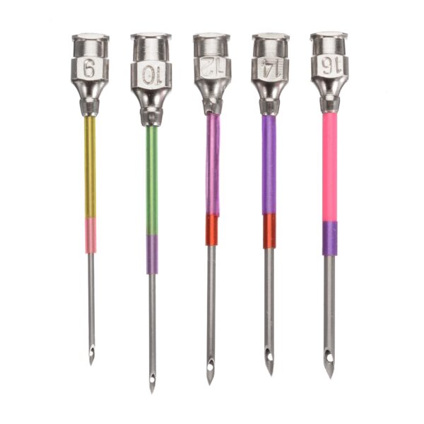 5pcs set Metal Embroidery Stitching Punch Needle Handmade Needlepoint Kits Sewing Tool Set with Tube for 5