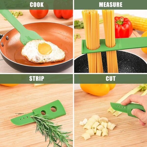 8 in 1 Multifunctional Cookware Non stick Kitchen Cutter Measuring Turning Straining Spatula Turner Tool Kitchen 3