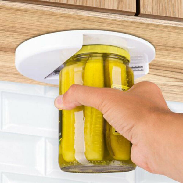 Arthritis Glass Jar Opener for Under the Kitchen Cabinet Counter Lid Remover Aid 5