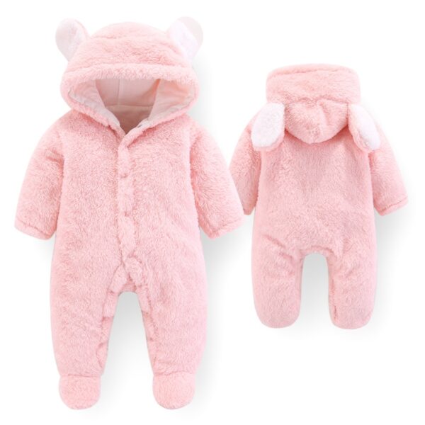 Autumn Winter Infant Clothing Thick Fluff Baby Rompers For Baby Girls Jumpsuit newborn Plush Romper one 2