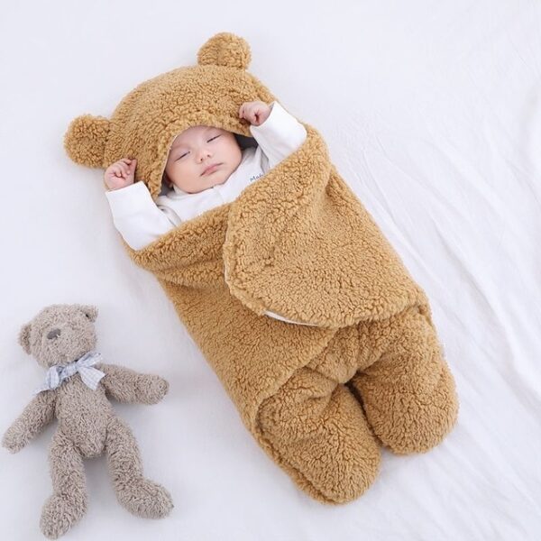 Baby knuffel pasgeboren baby's bont Jumpsuit 0 3 6 maanden in herfst en winter 2.jpg 640x640 2