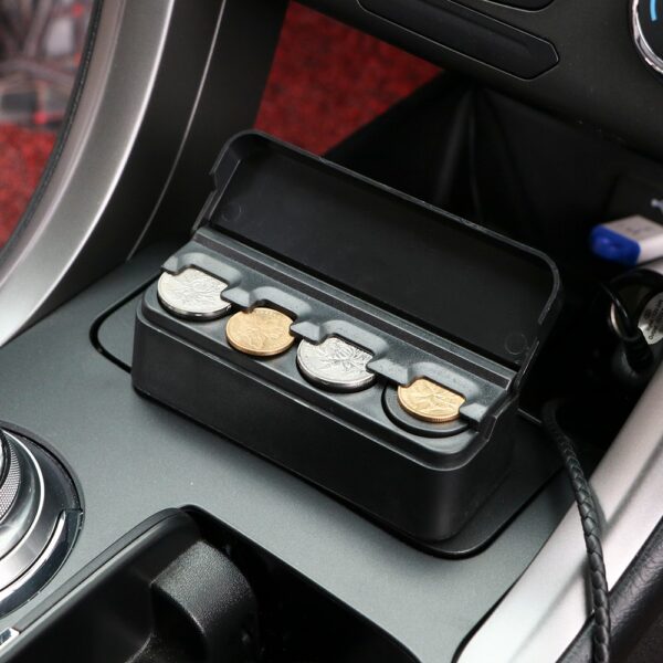Car Orginazer Coin Case Storage Box Holder Container High Quality Car Coin Holder Black Car styling 1