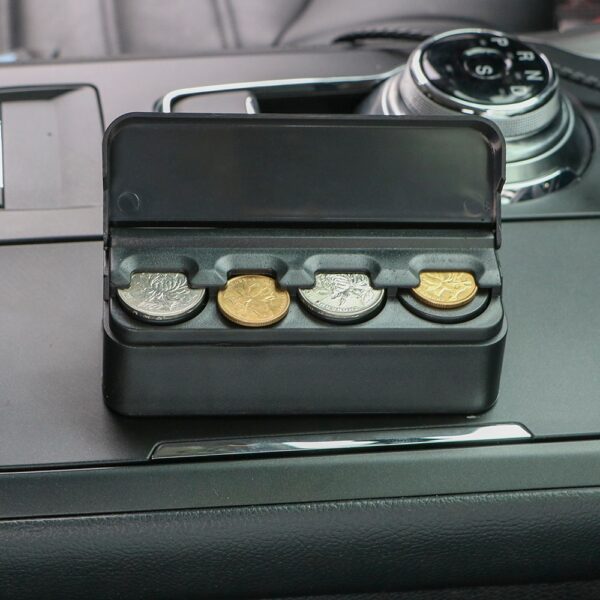 Car Orginazer Coin Case Storage Box Holder Container High Quality Car Coin Holder Black Car styling