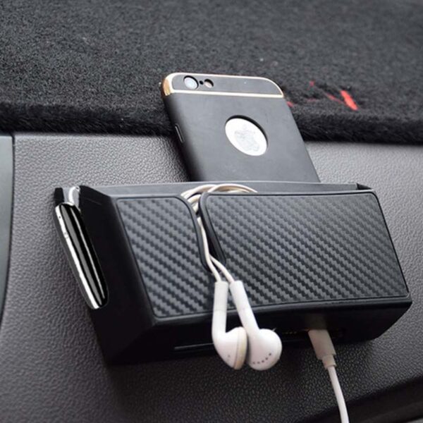 Car Storage Box Carbon Fiber Lines Stowing Tidying Multi function car Organizer Storage Boxes Bag Container 1