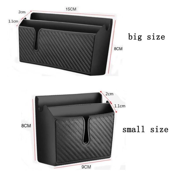 ကားသိုလှောင်မှုသေတ္တာ Carbon Fiber Lines Stowing Tidying Multi function car Organizer Storage Boxes Bag Container 3