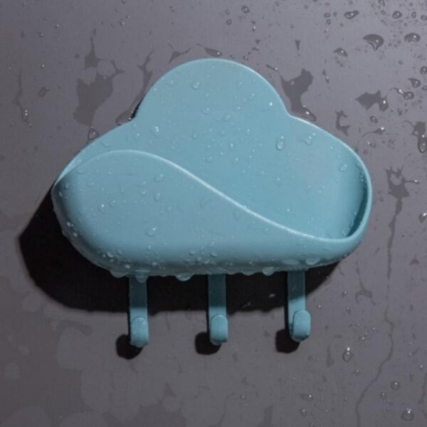 Estante de jabón de nubes Gancho de nube perforado gratis Viscosa resistente Gancho adhesivo de montaje en pared para cocina Jabón de baño 1.jpg 640x640 1