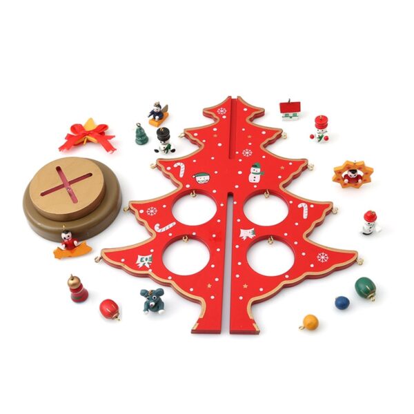 Creative DIY Wooden Christmas Tree Decoration Xmas Tree Table Desk Decoration Christmas Gift Ornament 2