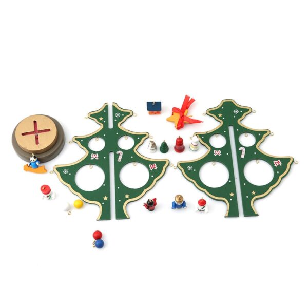 Creative DIY Wooden Christmas Tree Decoration Xmas Tree Table Desk Decoration Christmas Gift Ornament 3