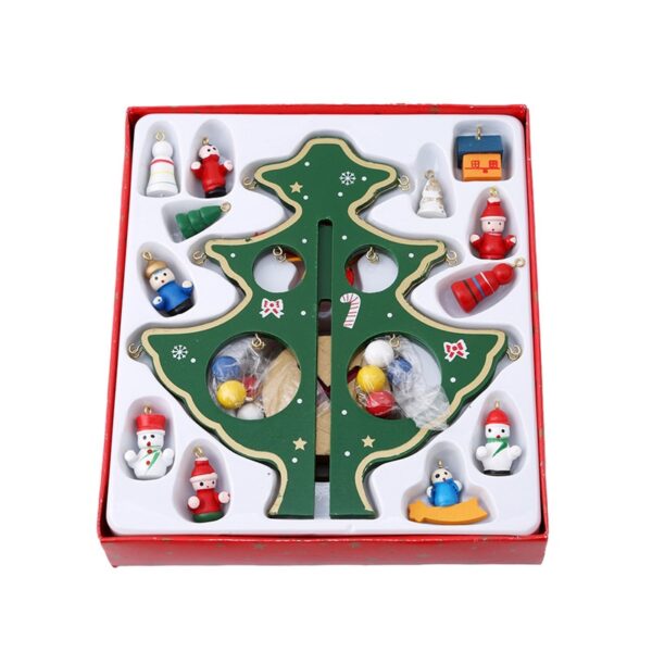 Creative DIY Wooden Christmas Tree Decoration Xmas Tree Table Desk Decoration Christmas Gift Ornament 5