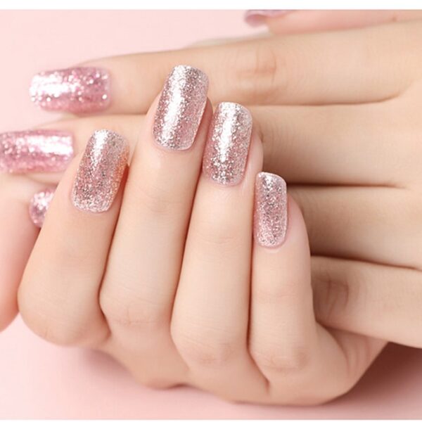 HNM 8ML Diamond Glitter Bling UV Gel Nail Polish LED Lamp Shimmer Rose Gold For Nails 5