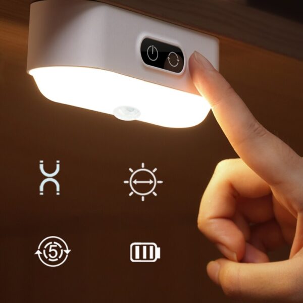 IR Motion Sensor Night Light LED Human Induction Night Lamp Rechargeable Bedside Lamp Wall Lamps For