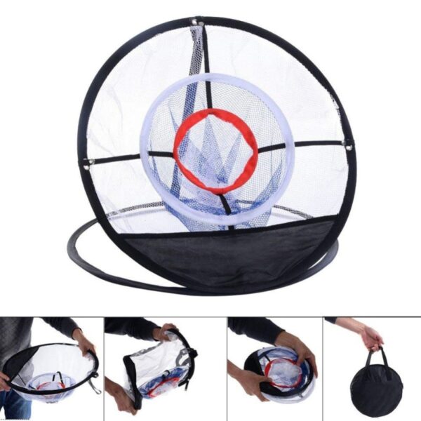 Indoor Outdoor Chipping Pitching Cages Mats Practice Easy Net Golf Training Aids Metal Net 1