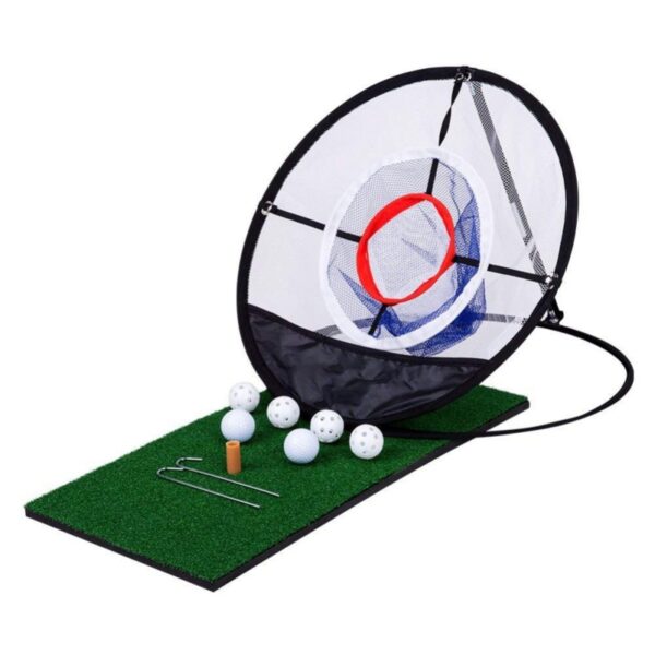 Indoor Outdoor Chipping Pitching Cages Mats Practice Easy Net Golf Training Aids Metal Net